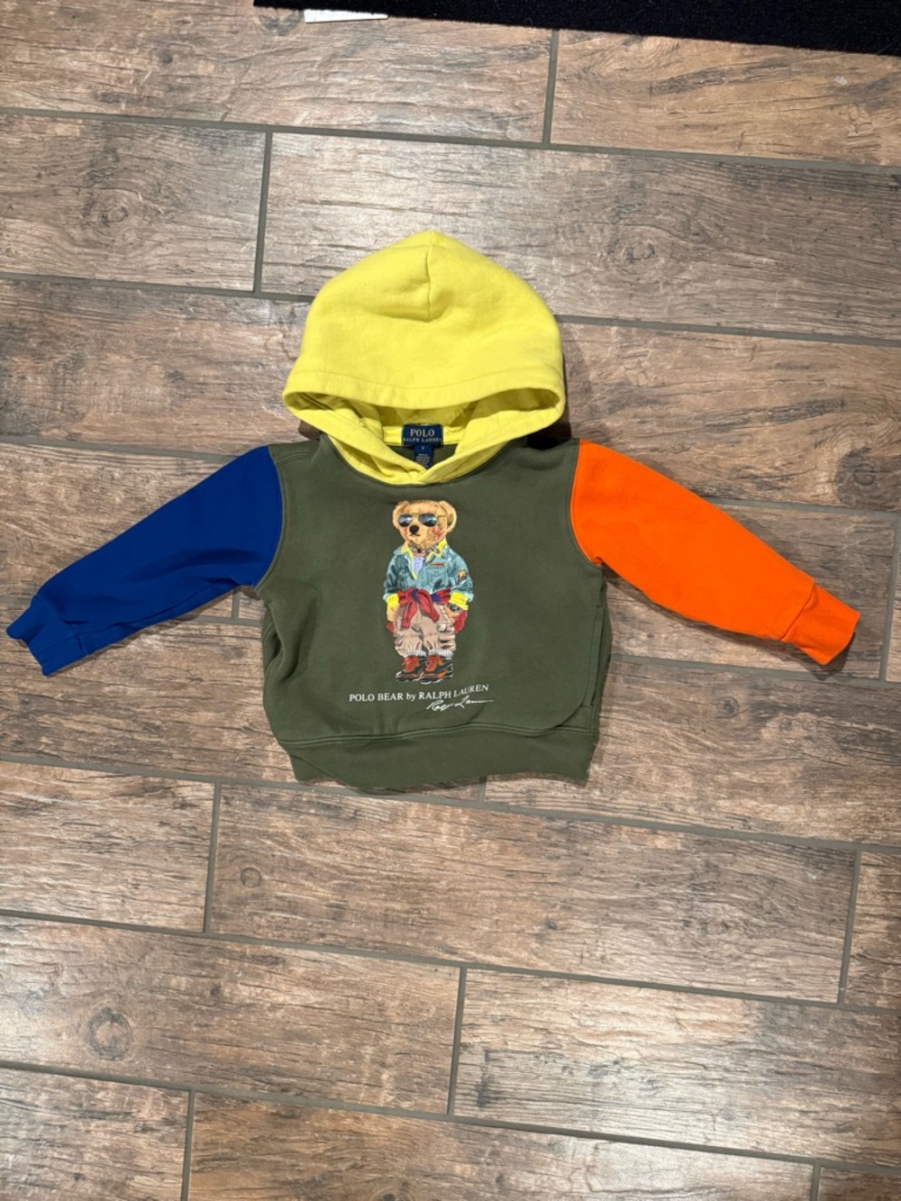Polo by Ralph Lauren Multi-Color Bear Hoodie (Green, Yellow, Blue, Orange)